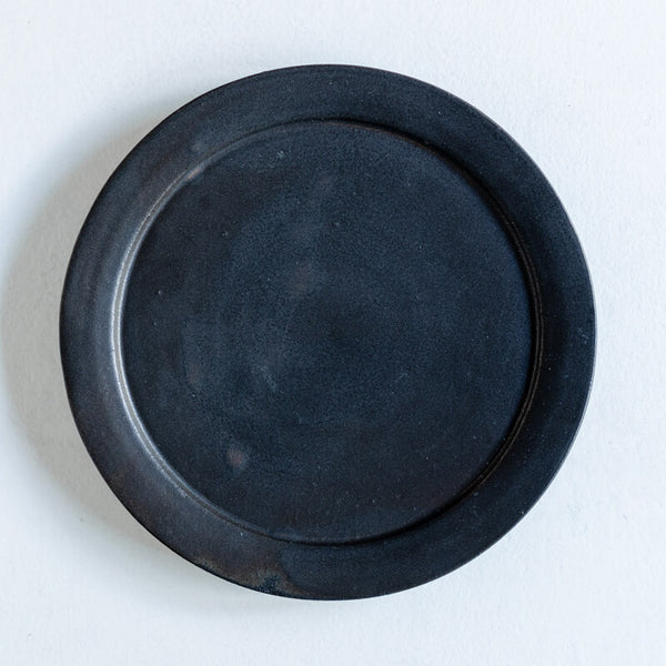 塚本友太 22.5cm リム皿 黒