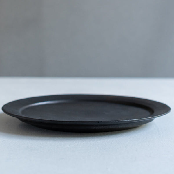 塚本友太 22.5cm リム皿 黒