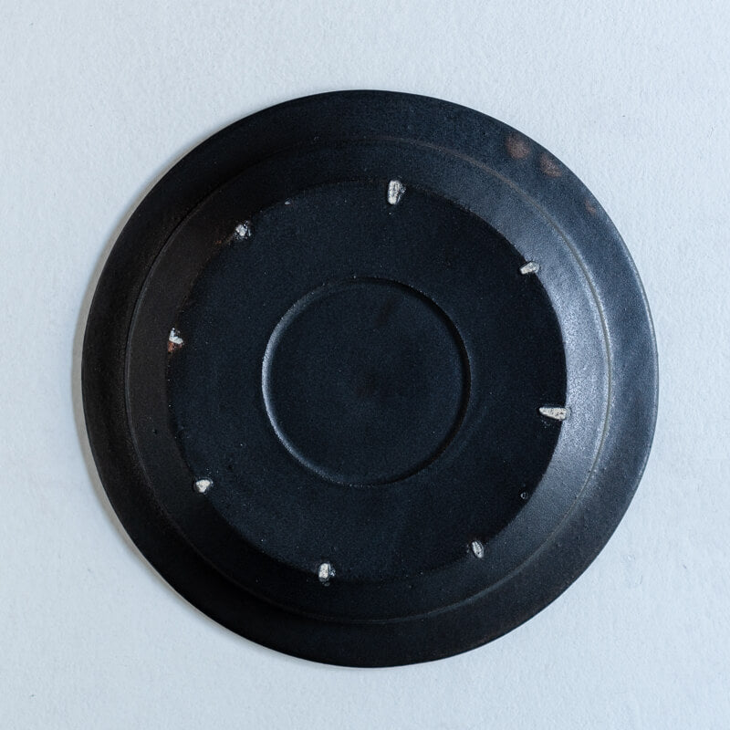 Tsukamoto Yuta 22.5cm Rimmed Plate, Black